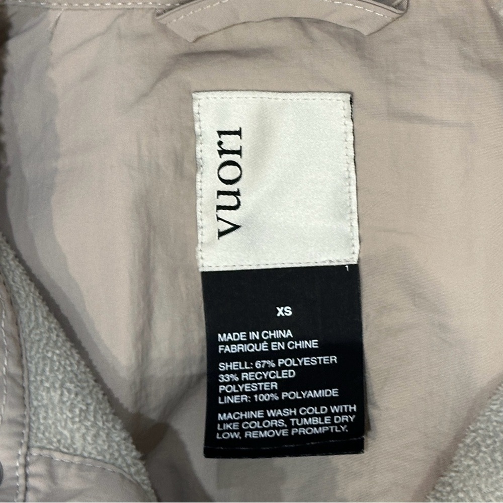 Vuori Sycamore Sherpa Long Shirt Jacket in Dark Salt Beige Women’s XS VW541 $168 - Picture 7 of 8